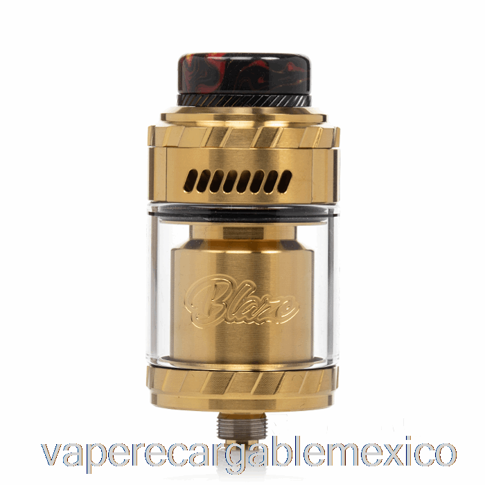 Vape Recargable Thunderhead Creations Blaze Solo 25mm Rta Dorado